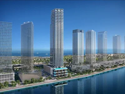 Zespół mieszkaniowy New waterfront residence LIV Maritime with swimming pools and panoramic views, Dubai Maritime City, Dubai, UAE