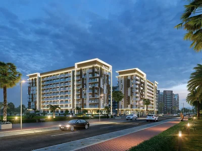 Wohnanlage New residence Beach Oasis 2 with a swimming pool and a manmade beach, Dubai Studio City, Dubai, UAE