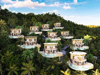 Zespół mieszkaniowy Complex of villas with swimming pools and sea views, Samui, Thailand