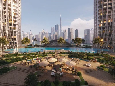 Жилой комплекс Новый жилой комплекс Skyrise с пляжем, бассейнами и полем для гольфа рядом с Бурдж Халифа, Business Bay, Дубай, ОАЭ