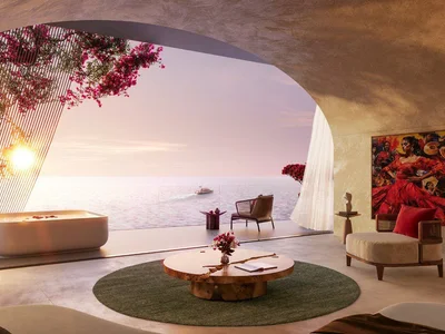 Zespół mieszkaniowy New residence Marbella with swimming pools, a spa center and a beach, Europe Island, Dubai, UAE