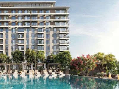 Residential complex New Golf Point Residence with a golf course, a park and a swimming pool, Emaar South, Dubai, UAE