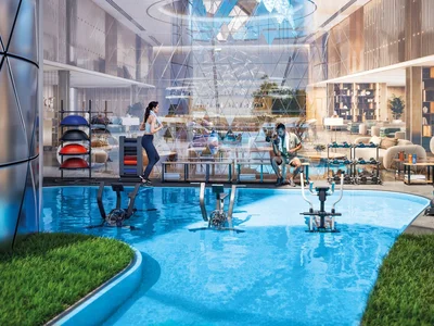 Residential complex High-rise residential complex Timez with a wide range of amenities in the Silicon Oasis area, Dubai, UAE