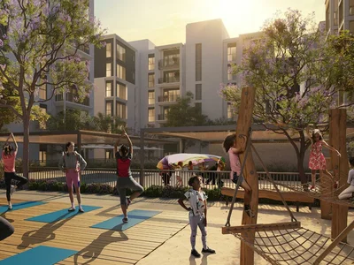 Complejo residencial Cedar Creek Beach — apartments in a residential complex by Emaar with terraces, park and harbour views in Dubai Creek Harbour
