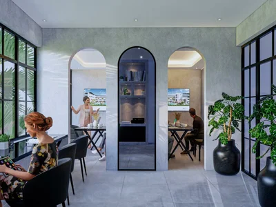 Complexe résidentiel New exclusive residence with a swimming pool and a business center a few steps from the ocean, in a prestigious area, Bali, Indinesia