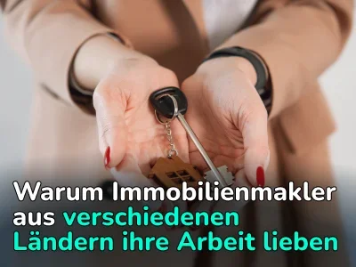 Wir haben von Immobilienmaklern aus verschiedenen Ländern herausgefunden, was ihnen an ihrer Arbeit am besten gefällt. Umfrage