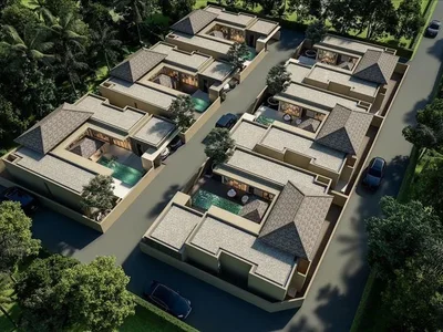 Complexe résidentiel Complex of villas with swimming pools at 600 meters from the beach, Samui, Thailand