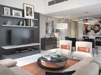 Wohnanlage New residence Bellavista with parks and tennis courts close to Palm Jumeirah and Dubai Marina, Damac Hills, Dubai, UAE
