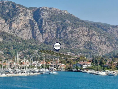 Complejo residencial Premium residence Nidapark Gocek with a park and swimming pools in the historic center of Fethiye, Turkey
