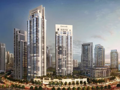 Zespół mieszkaniowy New apartments in a prestigious residential complex Creek Rise Towers on an island in Dubai Creek Harbour, UAE