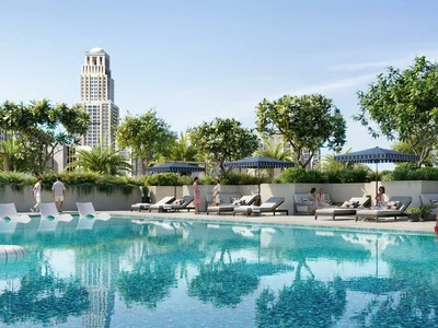 Residential complex New Oria Residence with a garden and swimming pools near the canal, Ras Al Khor, Dubai, UAE