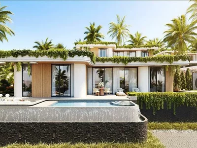 Жилой комплекс Новый комплекс апартаментов и меблированных вилл с бассейнами и панорамными видами рядом с пляжем, Унгасан, Бали, Индонезия