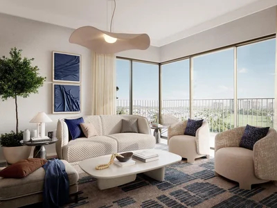Wohnanlage New ES Golf Verge Residence with a swimming pool, a golf course and a clubhouse, Emaar South, Dubai, UAE