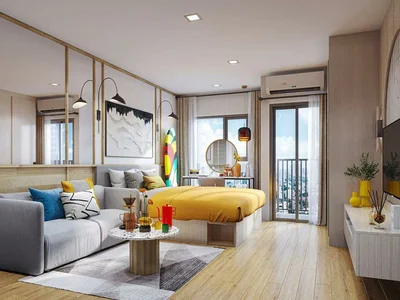 Zespół mieszkaniowy Residential complex with panoramic views of the river and the city, next to the metro station, Bangkok, Thailand