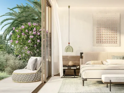 Complexe résidentiel New waterfront complex of villas and townhouses Bay Villas with a beach and a yacht marina, Dubai Islands, Dubai, UAE