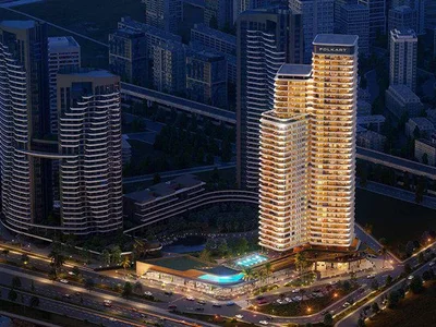 Residential complex New high-rise residence with swimming pools and green areas at 720 meters from the sea, Izmir, Turkey
