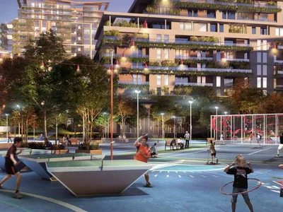 Residential complex Apartments Central Park by Meraas with panoramic views of a green park, near the beaches and the Burj Khalifa, City Walk area, Dubai, UAE