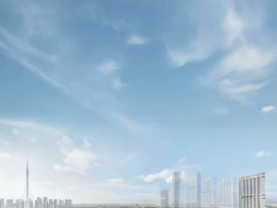 Wohnanlage New high-rise residence 330 Riverside Crescent close to the international airport and the city center, Nad Al Sheba 1, Dubai, UAE