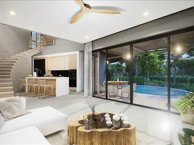 Residential complex Complex of villas with swimming pools and gardens near the beach, Samui, Thailand