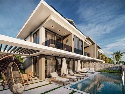 Zespół mieszkaniowy New complex of furnished villas with a swimming pool and a spa at 250 meters from the promenade, Fethiye, Turkey
