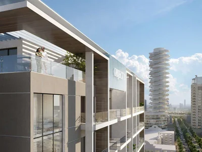 Zespół mieszkaniowy New 1WOOD Residence 2 with swimming pools and a clubhouse close to the key landmarks, JVC, Dubai, UAE