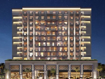 Zespół mieszkaniowy Premium residence Candice Acacia with a swimming pool and a spa center, Jebel Ali Village, Dubai, UAE