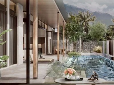 Complexe résidentiel New complex of villas with swimming pools and green areas close to bang Tao Beach, Phuket, Thailand