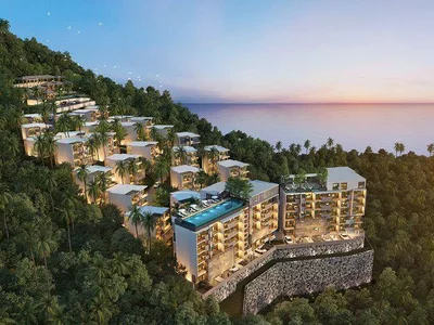 Complexe résidentiel Residential complex with swimming pools and a spa, 800 meters from the beach, Phuket, Thailand