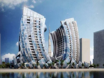 Residential complex J ONE Tower — residence by RKM Durar Group with gardens and a restaurant in Downtown Dubai