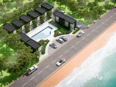 Complexe résidentiel New residential complex of townhouses on the seafront in Bang Po area, Samui, Thailand