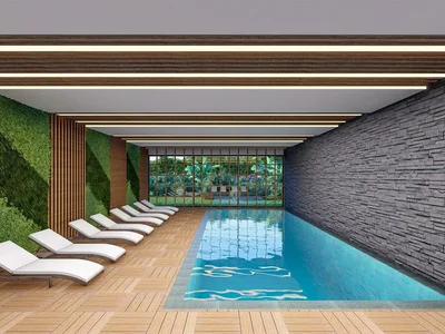 Wohnanlage New residence with swimming pools, security and a tennis court close to the sea, Demirtaş, Turkey