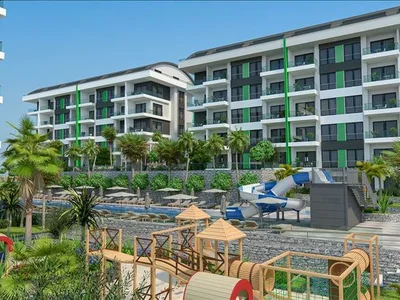 Residential complex New residence with swimming pools and a spa complex at 200 meters from the sea, Kargilak, Turkey