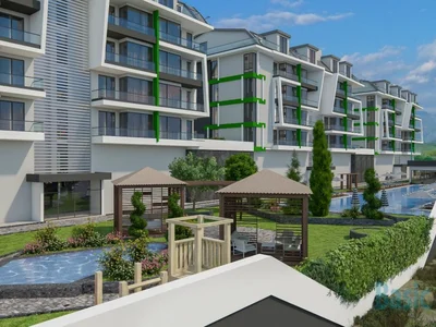 Dzielnica mieszkaniowa Excellent apartment on new construction in Kargicak, Alanya