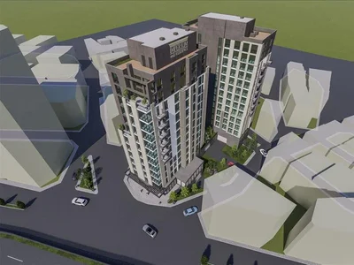 Wohnanlage New residence with a swimming pool and an underground parking in the center of Istanbul, Turkey