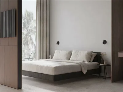 Zespół mieszkaniowy New complex of furnished apartments with a swimming pool and a view of the ocean, Bali, Indonesia