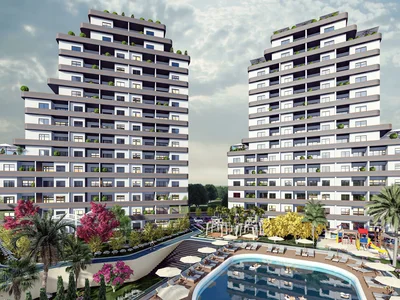 Wohnanlage Residential complex with sports grounds and various amenities, 1.5 km to the sea, Mezitli, Mersin, Turkey