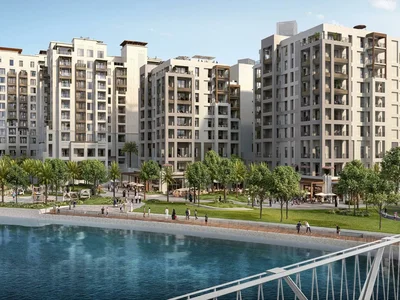 Zespół mieszkaniowy Cedar Creek Beach — apartments in a residential complex by Emaar with terraces, park and harbour views in Dubai Creek Harbour