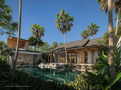Complexe résidentiel New complex of premium villas in a traditional style with swimming pools surrounded by forest, Bang Tao, Phuket, Thailand