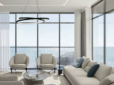 Residential complex New beachfront residence Anwa Aria with a swimming pool and a panoramic view close to Jumeirah Beach, Maritime City, Dubai, UAE