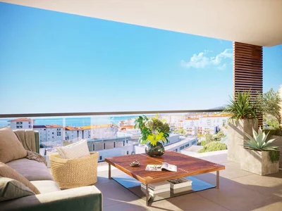 Zespół mieszkaniowy New sea view apartments in Juan les Pins, Antibes, Cote d'Azur, France