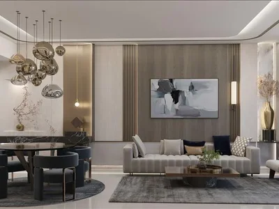 Complejo residencial Apartments in the new Barari Lagoons residence with pools and green areas next to the American School and Global Village in Majan, Dubai