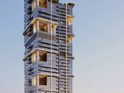 Complexe résidentiel New high-rise residence Claydon House with three swimming pools, a lagoon and a promenade, Nad Al Sheba 1, Dubai, UAE