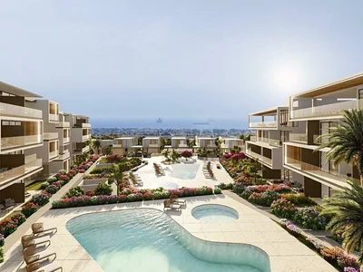 Zespół mieszkaniowy New residential complex with swimming pools and a view of the sea, Agios Athanasios, Cyprus