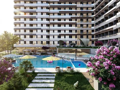 Zespół mieszkaniowy Residential complex with swimming pool, parking, barbecue area, Kocahasanli, Mersin, Turkey