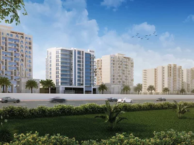 Wohnanlage New residence Central with swimming pools and a lounge area near a highway and a metro station, Jebel Ali Village, Dubai, UAE