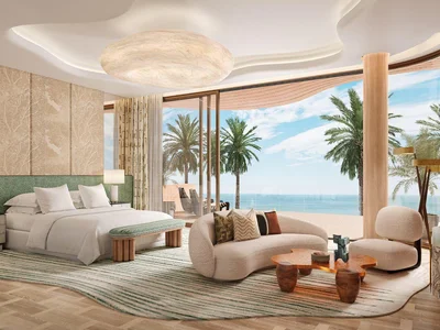 Complexe résidentiel New complex of beachfront villas Jumeirah Asora Bay with swimming pools, a wellness center and panoramic views, La Mer, Dubai, UAE