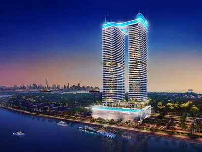Zespół mieszkaniowy New high-rise residence Oceanz with a swimming pool, a spa center and a business center, Maritime City, Dubai, UAE