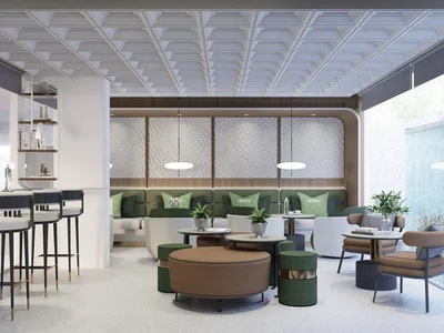 Zespół mieszkaniowy New residential complex with a swimming pool, gym, parking and co-working area, Nai Yang, Phuket, Thailand