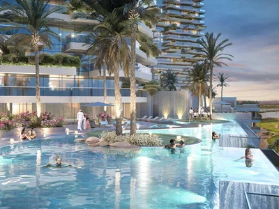 Residential complex New tower in the premium Golf Greens project with golf islands, infinity pools and an expansive green space, DAMAC Hills, Dubai, UAE