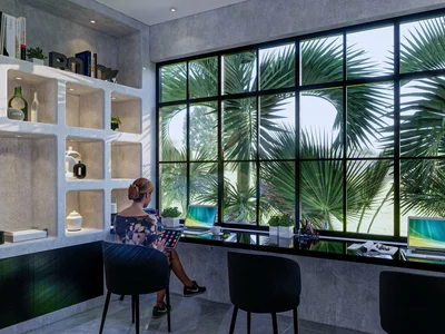 Complexe résidentiel New exclusive residence with a swimming pool and a business center a few steps from the ocean, in a prestigious area, Bali, Indinesia